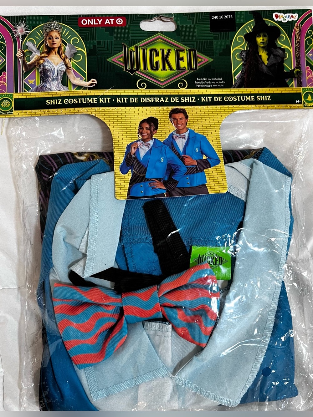 Wicked Shiz Costume Kit Adult 14+ Jacket Top Bow Tie Disguise NWT Universal Stud
